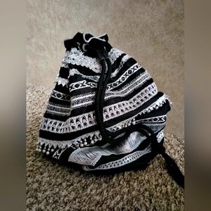 Black and Silver Pouch Purse Bag. NWOT Holiday Party Purse